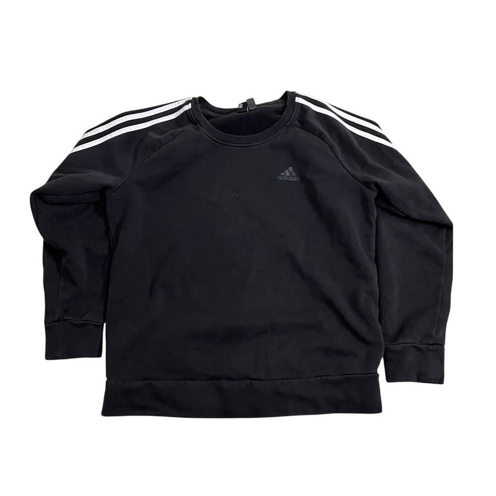 Adidas Essentials 3-Stripes Fleece Crewneck Sweatshirt, Large